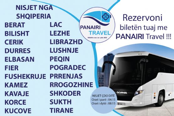 Bileta Autobuzi BERAT ATHINE / Autobus BERAT Greqi ATHINE